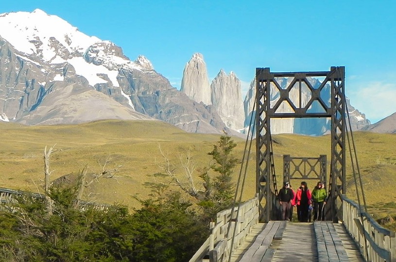 Il Punte Negro - "The Black Bridge" in the Torres Del Paine National Park of Patagonia